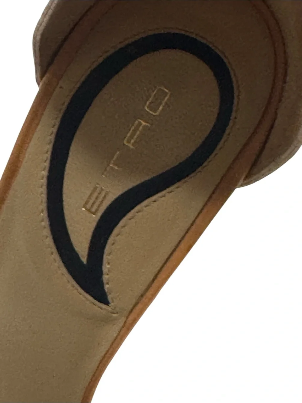 Etro Brown and Tan Braided Retro Diisco 70's whipstitch leather Leather Heels